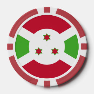 Poker-Chips mit der Flagge Burundis Pokerchips