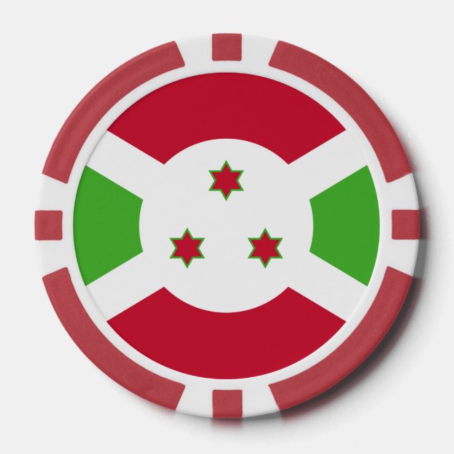Poker-Chips mit der Flagge Burundis Pokerchips (Vorderseite)