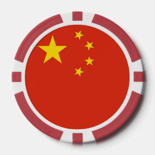 Poker-Chips mit der Flagge der China Pokerchips