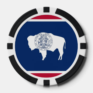 Poker-Chips mit der Flagge des Wyoming Pokerchips