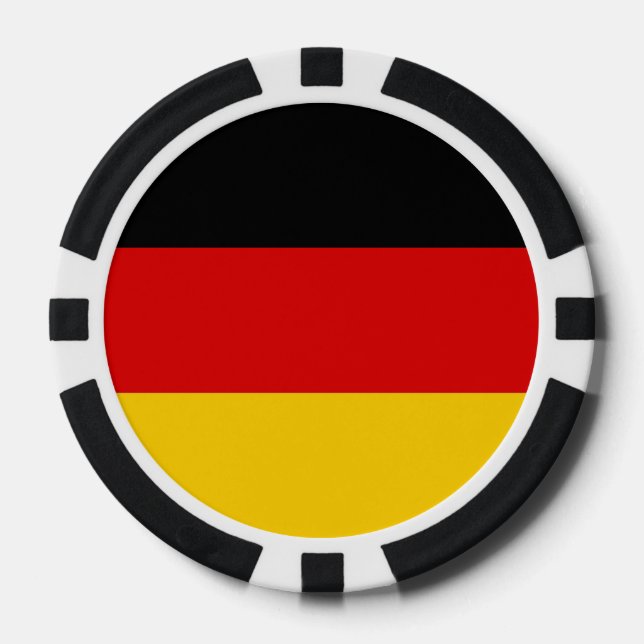 Poker-Chips mit der Flagge Deutschlands Pokerchips (Vorderseite)