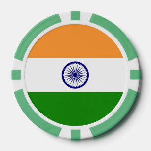 Poker-Chips mit der Flagge Indiens Pokerchips
