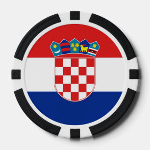 Poker Chips mit der Flagge Kroatiens