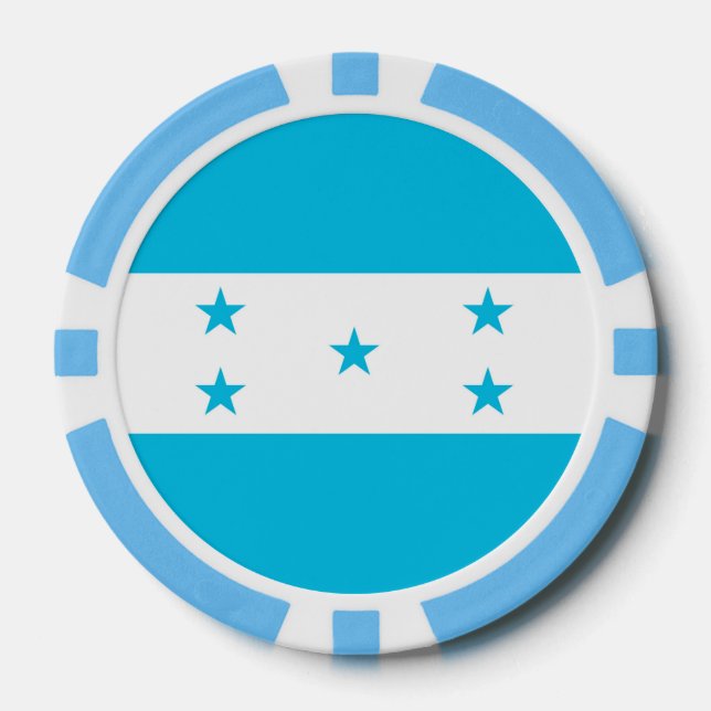 Poker-Chips mit der Flagge von Honduras Pokerchips (Vorderseite)