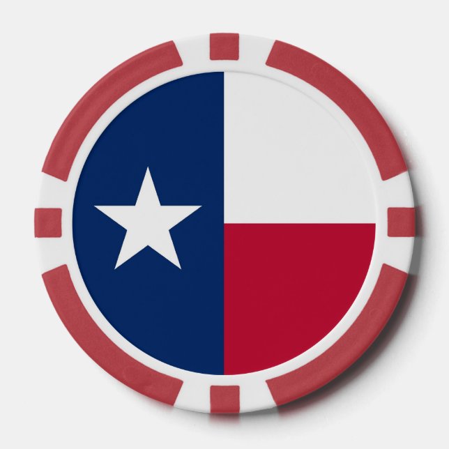 Poker-Chips mit der Flagge von Texas Pokerchips (Vorderseite)
