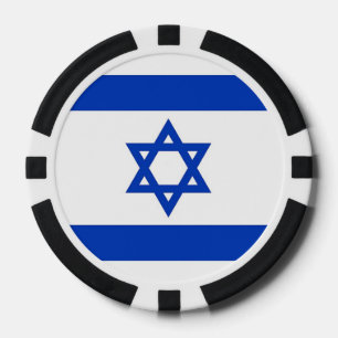 Poker-Chips mit der israelischen Flagge Pokerchips