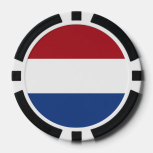 Poker-Chips mit der niederländischen Flagge Pokerchips