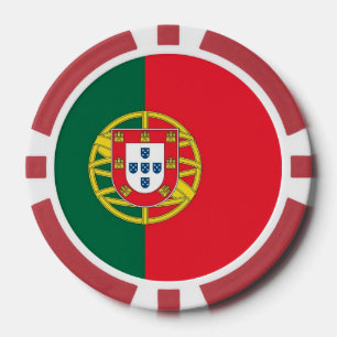 Poker Chips mit der portugiesischen Flagge