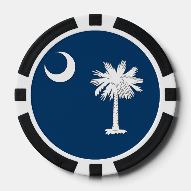 Poker Chips mit Flag South Carolina (Vorderseite)
