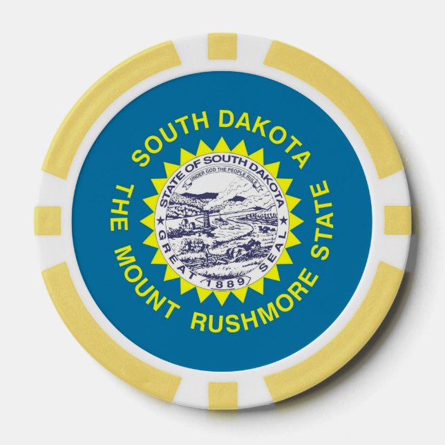 Poker Chips mit Flag South Dakota (Vorderseite)
