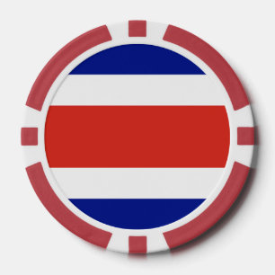 Poker Chips mit Flag von Costa Rica