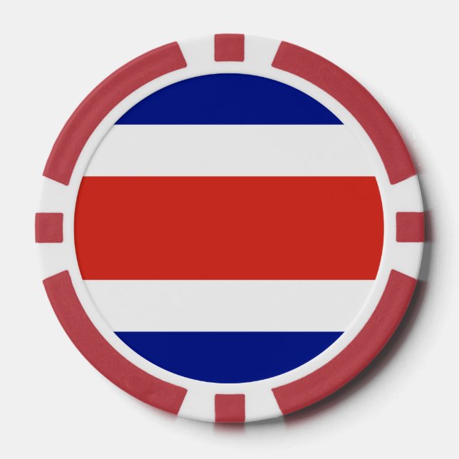 Poker Chips mit Flag von Costa Rica (Vorderseite)