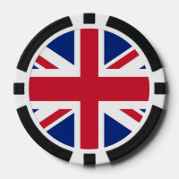 Poker-Chips mit Flagge des Vereinigten Königreichs