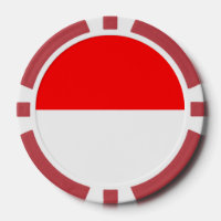 Poker-Chips mit Flagge Indonesiens