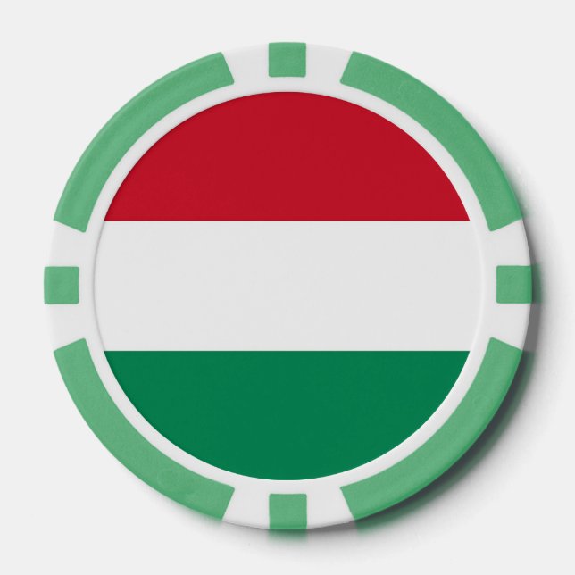 Poker Chips mit Flagge Ungarns (Vorderseite)