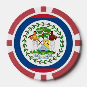 Poker Chips mit Flagge von Belize