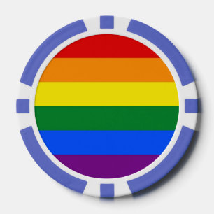 Poker-Chips mit LGBT-Regenbogenflagge Pokerchips
