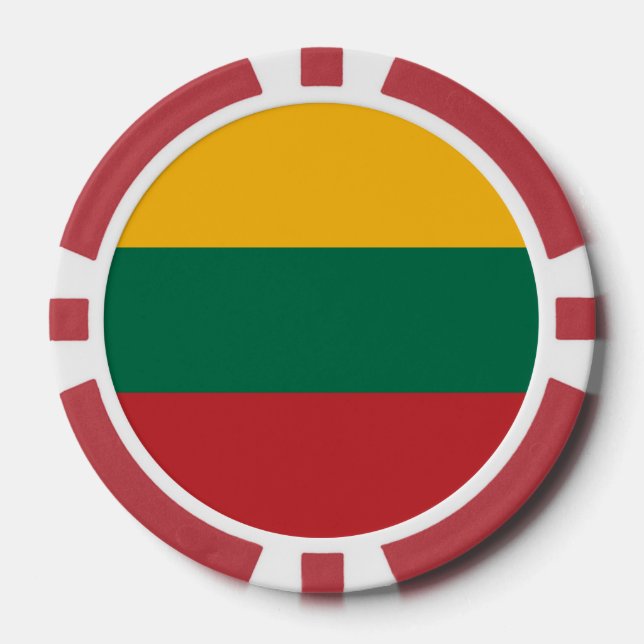 Poker-Chips mit litauischer Flagge Pokerchips (Vorderseite)