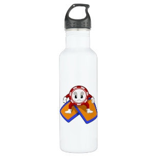 Poker-Chips mit Poker-Karten Edelstahlflasche