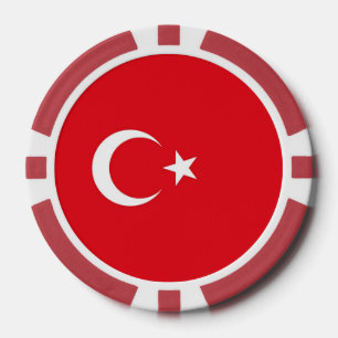 Poker-Chips mit türkischer Flagge Pokerchips
