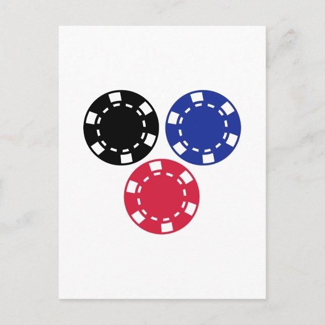 Poker-Chips Postkarte (Vorderseite)