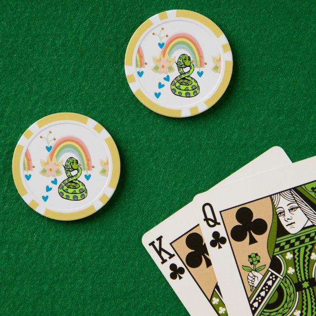 Poker Chips Schlange Regenbogen (Pokertisch (doppelt))