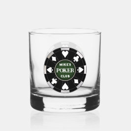 Poker Club Chip Whiskey Rocks Trinkbehälter Whiskyglas