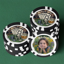 Poker Dad Mein Dad Personalisiertes Foto Pokerchips
