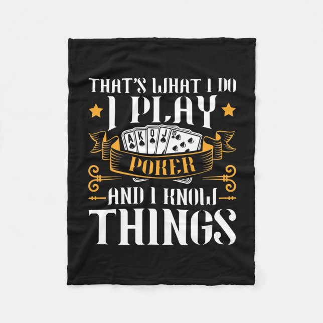 Poker, das ist es, was ich spiele fleecedecke (Vorderseite)