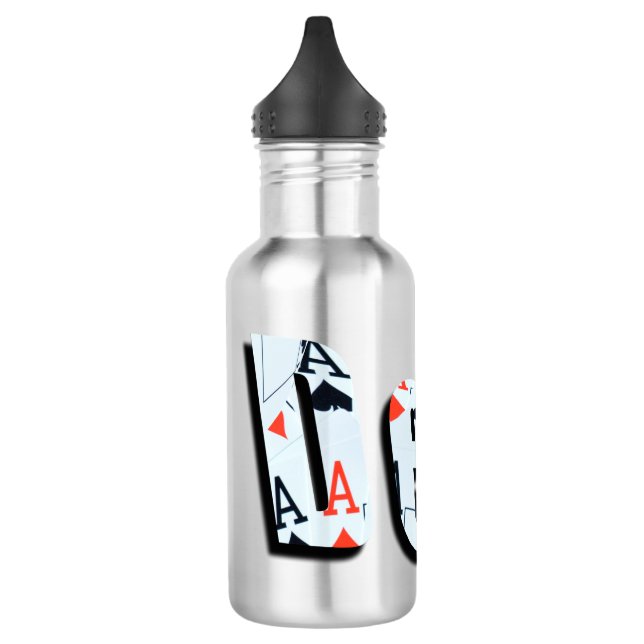 Poker, Deal, Logo, wiederverwendbare Wasserflasche (Links)