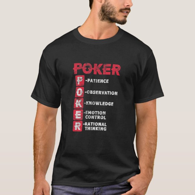 Poker Definition Casino Gambler Spielstörung T-Shirt (Vorderseite)