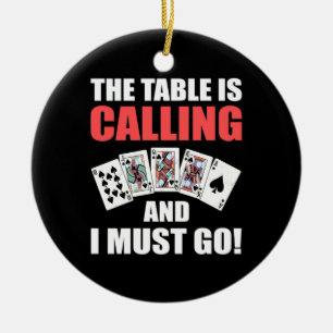 Poker, den die Tabelle ruft Keramik Ornament