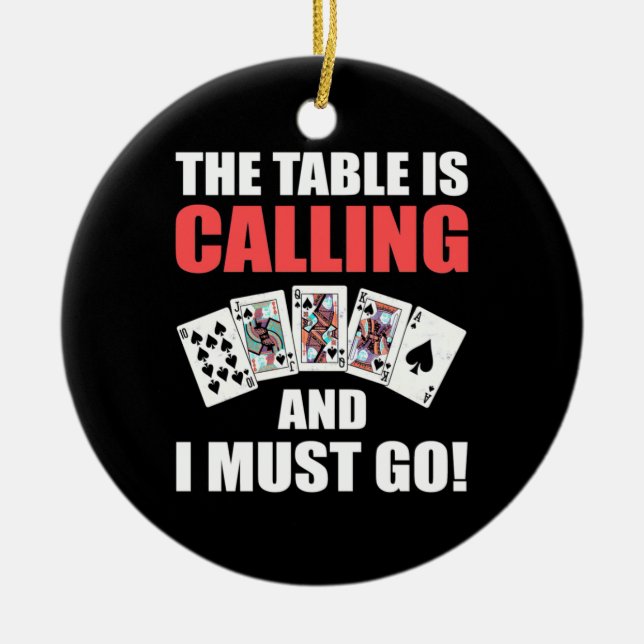 Poker, den die Tabelle ruft Keramik Ornament (Vorne)