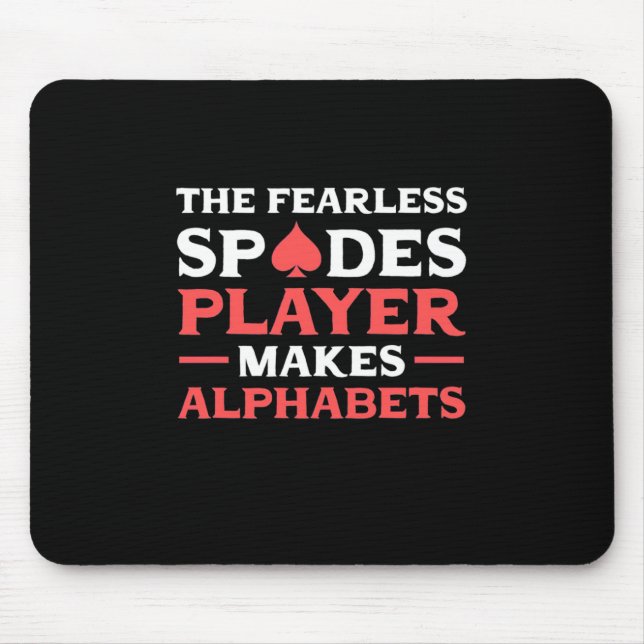 Poker Der Fearles Spades Player Mousepad (Vorne)