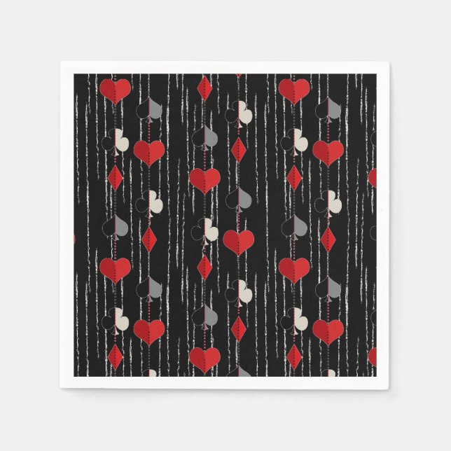 Poker, der Kartensymbole abspielt. Serviette (Vorderseite)