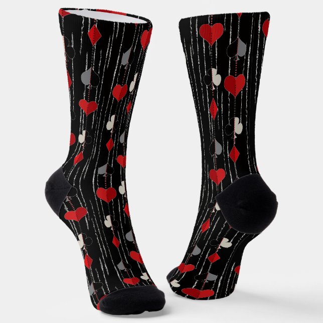 Poker, der Kartensymbole abspielt. Socken (Gewinkelt)