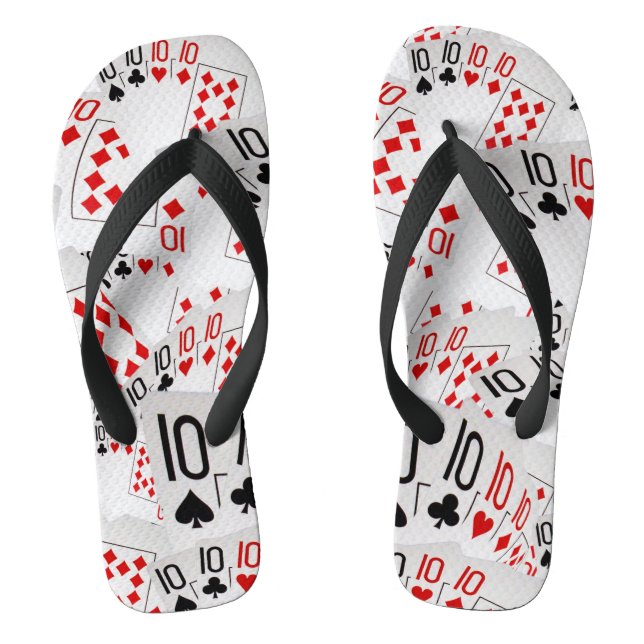 Poker, der Zehenpads in einem ebenen Muster ablegt Flip Flops (Fußbett)