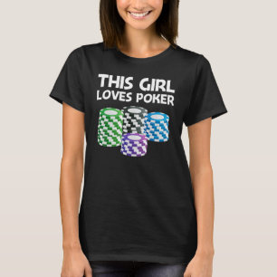 Poker Designs for Girls Kinder Casino Kartenspiel T-Shirt