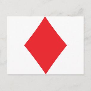 Poker Diamond Card Anzug spielen Postkarte