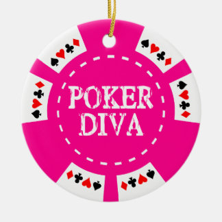 POKER-DIVA-POKER-CHIP-VERZIERUNG KERAMIK ORNAMENT