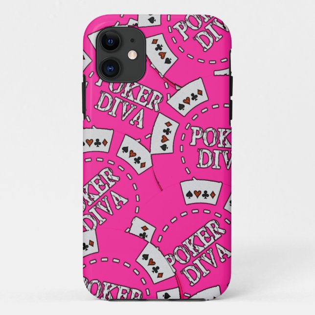 Poker-Diva-Poker-Chips Case-Mate iPhone Hülle (Rückseite)