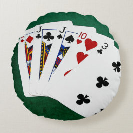 Poker - drei gleich - Jack Rundes Kissen