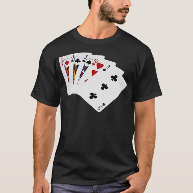 Poker - drei gleich - Jack T-Shirt (Vorderseite)