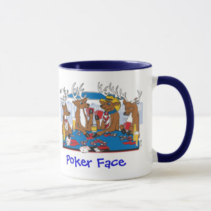 Poker Face Deer Tasse
