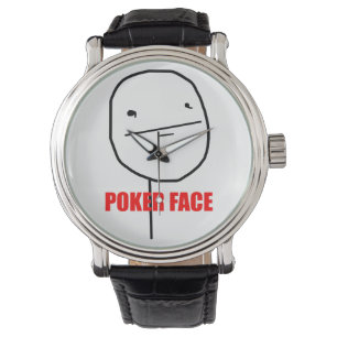Poker Face Meme Armbanduhr