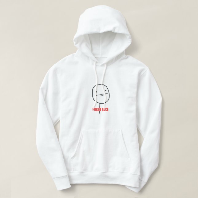 Poker Face Meme Hoodie (Design vorne)
