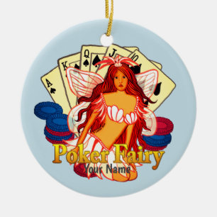 Poker Fairy Keramik Ornament