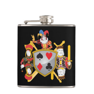 Poker-Familienwappen Flachmann