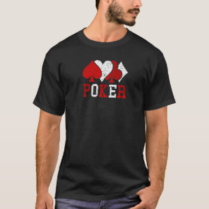 Poker Farben Pik Herz Diamant Kreuz Vintage Poker T-Shirt