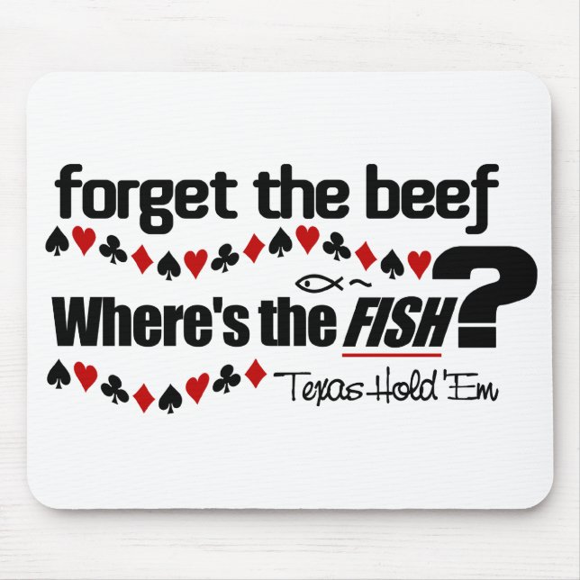 Poker Fischmousepad Mousepad (Vorne)